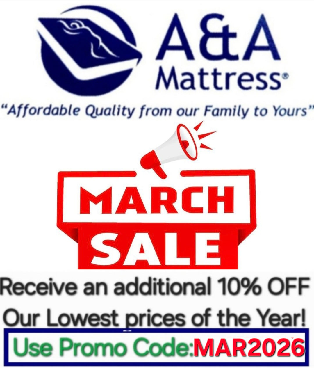 A&A Mattress® The Comfort Upgrade Event™