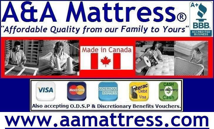 A&A Mattress fact sheet with BBB logo