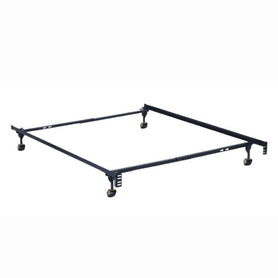 Image of 4 wheel metal bed frame